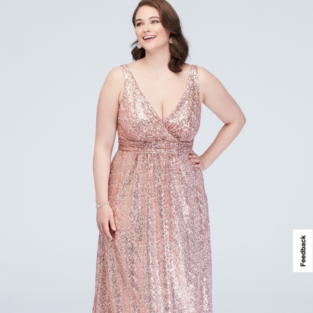 NWT David’s Bridal Rose Gold Bridesmaid Dress